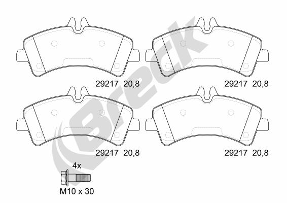 Set placute frana,frana disc 29217 00 703 00 BRECK